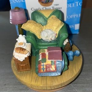 Vintage Comfy chair candle topper